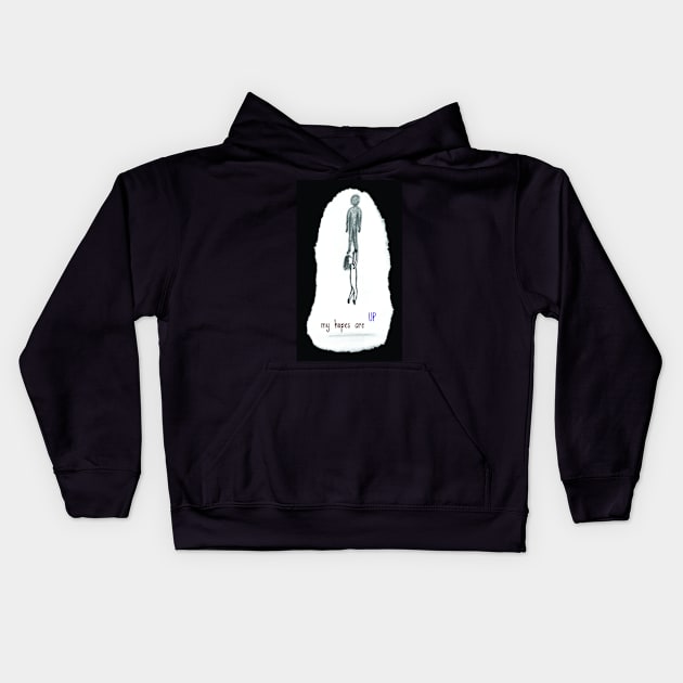 My Hopes Are Up Kids Hoodie by Emma Lorraine Aspen